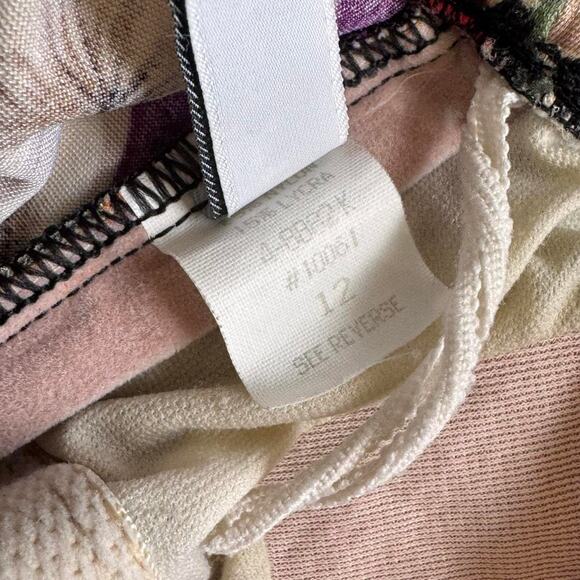 Vintage 90s y2k strapless floral tropical one piece swimsuit size 12 beach - Picture 8 of 8